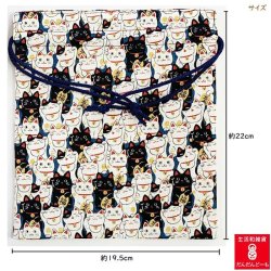 画像3: 満福屋ねこ　にゃんこもん　ねこだらけ　【中巾着】