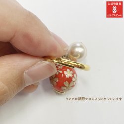 画像2: リング 指輪 カジュアル 桜 普段使い おしゃれ かわいい 友禅珠