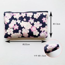 画像2: 和柄ポーチ　平ポーチ大　全6柄