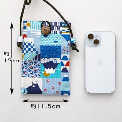 画像2: 【公式】【柴ちゃん　猫柄　パンダ　富士山】【スマホポシェット】