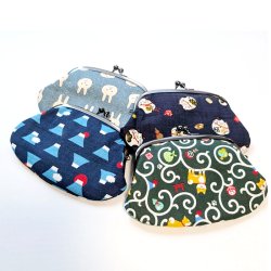 画像6: がま口財布　かわいい 柴犬 うさぎ 柴ちゃん うさちゃん　 親子がま口　全4柄