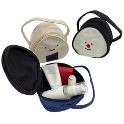 画像5: ポーチ 化粧 小さめ 小物入れ 約12×12×7cm 綿100％ メンズ レディース 旅行 持ち運び マチあり 和柄 おにぎり型 ポーチ