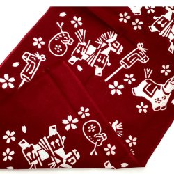 画像4: 手ぬぐい 午 馬 【公式】 うま かわいい 干支 手拭い てぬぐい 注染 壁掛け 紺 赤 日本製