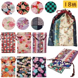 画像1: 【巾着】御朱印帳 大判 袋 可愛い 和柄 和風 18柄