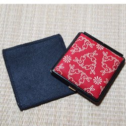 画像10: うさぎ印伝　ミラー