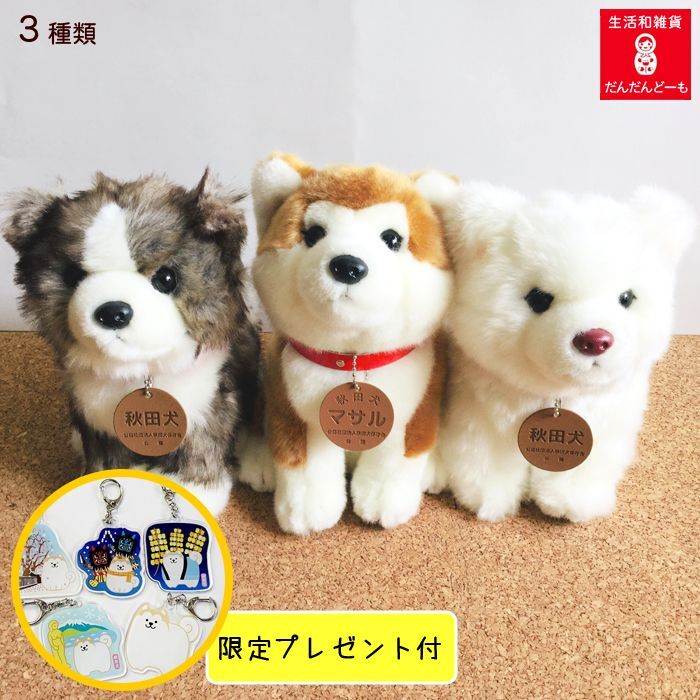 秋田犬のぬいぐるみ全3種類 ぬいぐるみ ストラップ 人形 秋田犬のぬいぐるみ全3種類 ぬいぐるみ ストラップ 人形