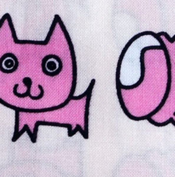 画像2: ＠home手拭い　ネコハム（捺染） (2)