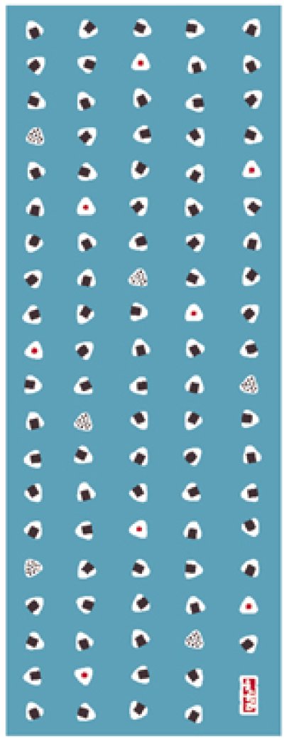 画像1: 越後手拭い本舗　おにぎり並べ（捺染）