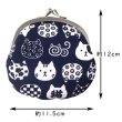 画像3: がま口財布　にゃんこもん・猫だらけ・満福屋・パンダ・柴犬 ・富士山　3.3寸 がま口 (3)