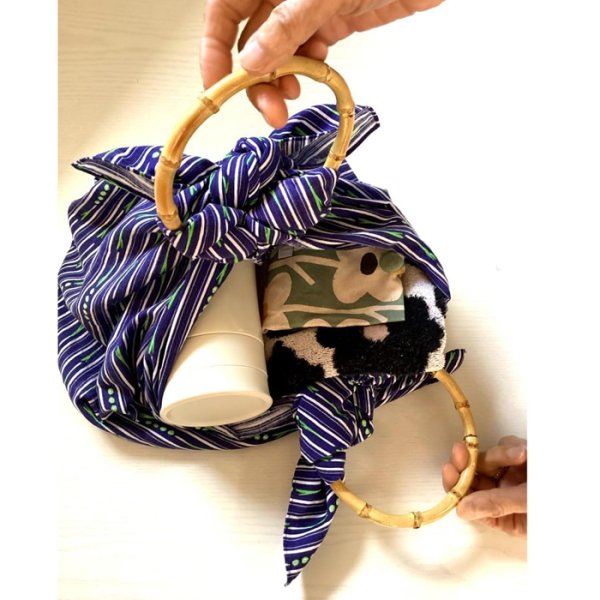 画像5: 風呂敷バッグリング　竹 (5)