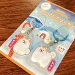 画像4: 京佑 日本製 目印チャーム 目印マーカー 2柄セット 傘 めじるし おにぎり 山盛りコシヒカリ アクリル アンブレラマーカー 新潟 猫 夢二 縄文 秋田犬 椿 ツバキ 遮光器土偶 火炎土器 (4)